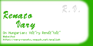 renato vary business card